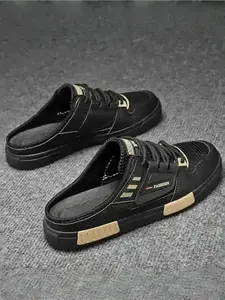 2026 Men Fashionable Patchwork Design Slip On Sandals Casual Comfortable Breathable Non Daily Wear Boy, Stable, Soft, Summer, Stretch, Versatile, Cushioned, Classic, Easy On, Strappy, All Day, Wide Width