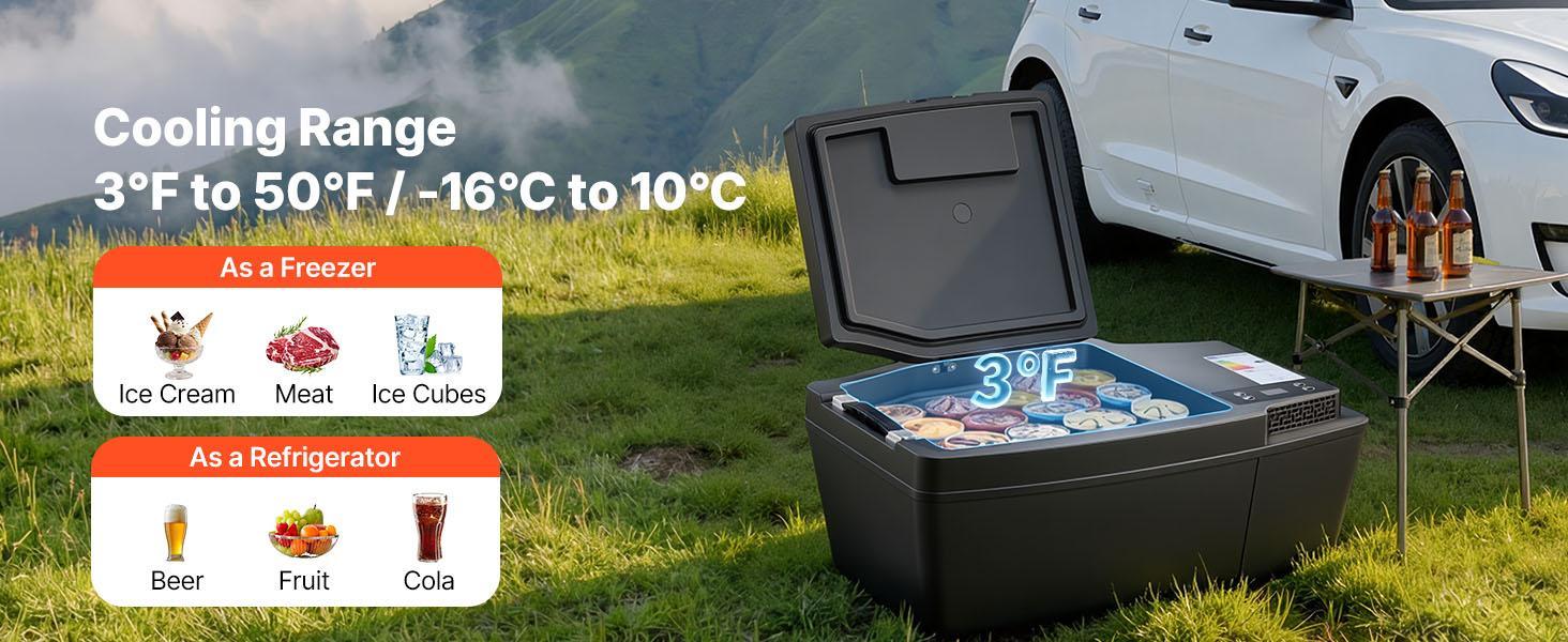 VEVOR 12 Volt Refrigerator, 21.1 QT/ 20L Car Fridge for Tesla Model 3, Portable Electric Freezer Compressor with APP Control, 12V/24V DC, 3℉ to 50℉#BackToSchool VEVOR 12 Volt Refrigerator, 21.1 QT/ 20L Car Fridge for Tesla Model 3, Portable Electric Freezer Compressor with APP Control, 12V/24V DC, 3℉ to 50℉#BackToSchool