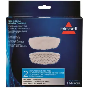 Bissell  Steam Mop Pad Kit, 4 x 12 x 0.25 in. - eight, Microfiber