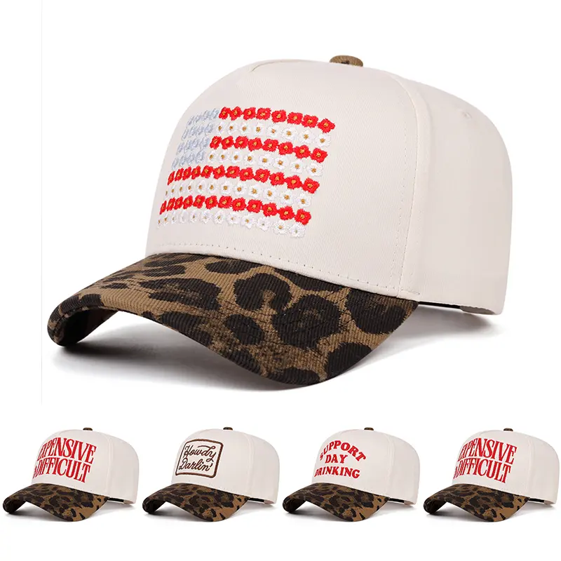 Unisex Adult Trucker Cap - Leopard Print, Letter Embroidered, Breathable, Adjustable Casual Wear for Outdoor Activities, Mens Hats, Men's Snapback Hats