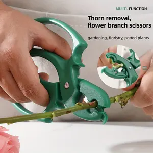 1 piece, floral scissors, 2-in-1 flower branch trimming scissors, stainless steel gardening scissors, rose thorn removal scissors, suitable scissors for florists, Tool