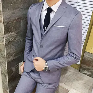 2026 New Men's Casual Suit Men's Groom's Jacket Men's Suit Men's Suit Three-piece Set