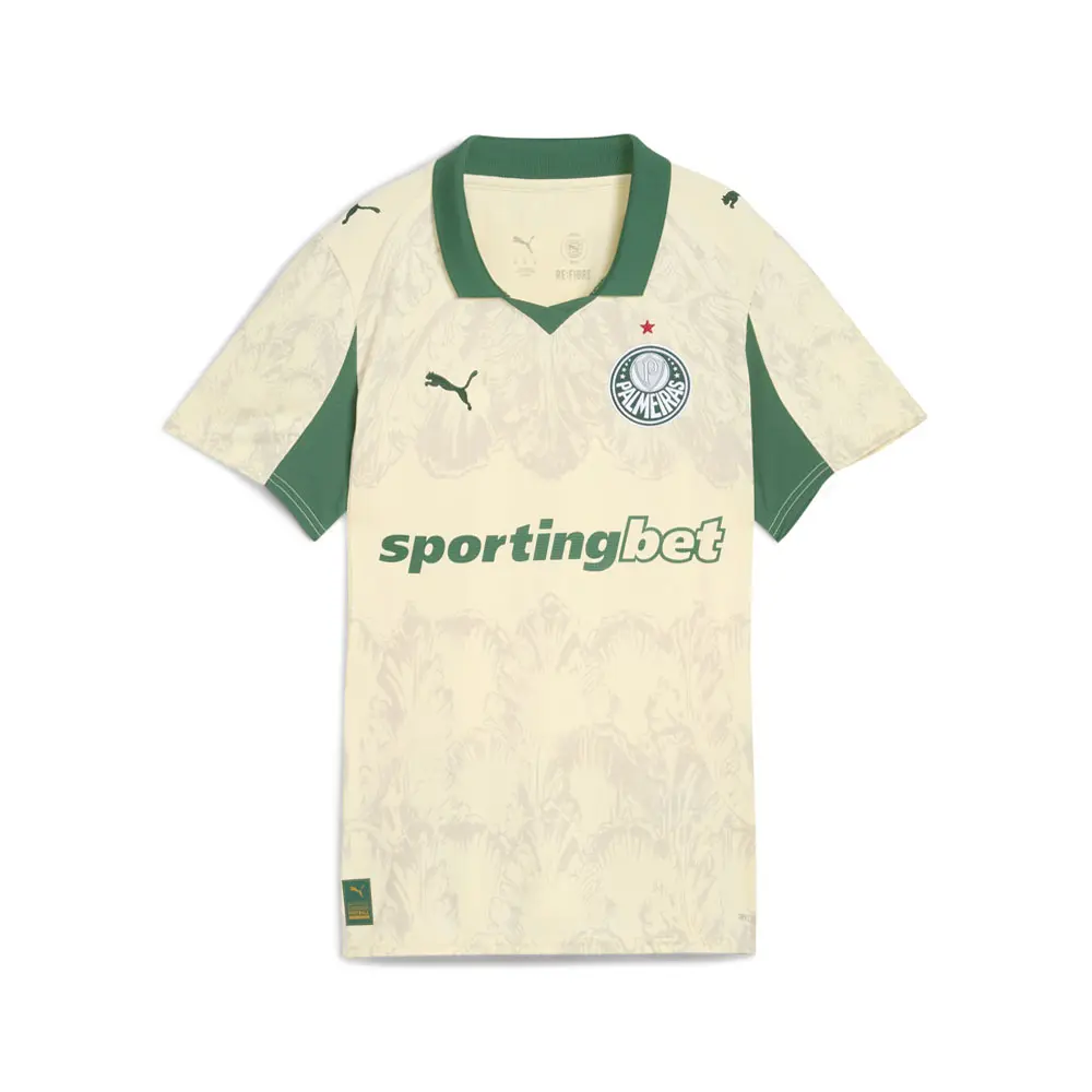 PUMA Womens X Kidsuper Sep Collared Short Sleeve Replica Jersey Casual - Beige, Green