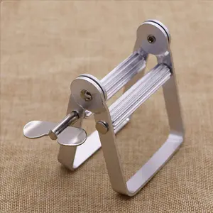 Aluminum Alloy Metal Tube Extrusion Tool, Toothpaste Dispenser Roller, Cosmetic Paint Hand Cream, Silver Color, No Waste, Toothpaste Squeezers