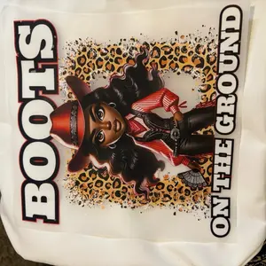 Boots on the Ground Theme T-Shirt & Trucker Hat Set Small T Shirt for Outdoor Adventures Trail Ride Ready Leopard Print Design Top Tshirt Matching Stylish