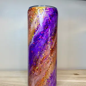 Purple & Orange Milky Way Skinny Tumbler