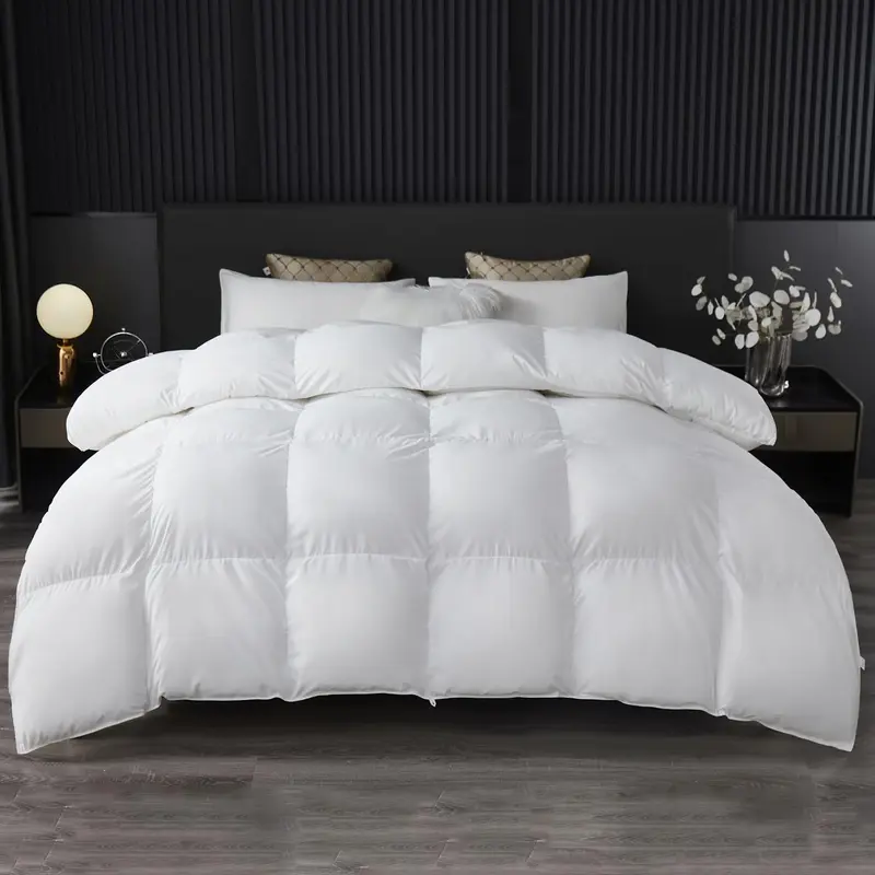 Fluffy Down Alternative Comforter King All Season 90"x105" Superfine Polyester Hypoallergenic Baffle Box Stitched Soft Luxurious Duvet Insert Value Wrinkle Resistant