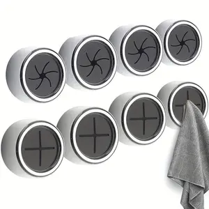 1/3pcs Fashion Style Self-Adhesive Wall Mount Towel Hooks, Plastic Easy Install No-Drill Kitchen & Bathroom Towel Holder for Home, Cabinet, Garage, Wall Mounted Hook