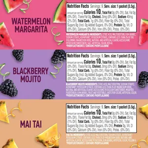 Crystal Light Mixology Drink Mix Variety Pack, 9 Packets, for Convenient On-the-Go Flavorful Hydration, Artificially Flavored Watermelon Margarita, Blackberry Mojito, Mai Tai, Zero Sugar, 1.17 oz