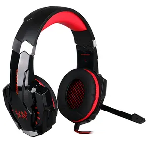G9000 Red Gaming Headset, Surround Stereo Game Headphones | Noise Cancelling Mic, LED Lights | for PS , PC Computer Games