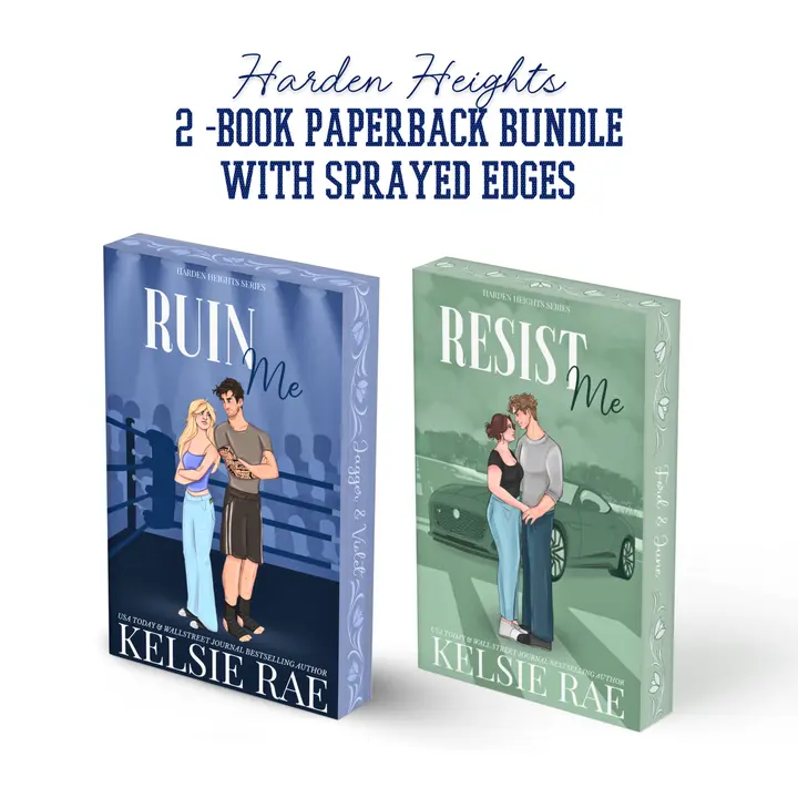 Harden Heights Books 1–2 Bundle by Kelsie Rae – Ruin Me & Resist Me Contemporary Romance, Paperback or Hardcover with Sprayed Edges