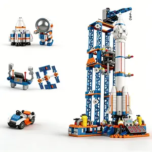 Falcon Heavy Rocket Model Kit, Detailed Spacecraft Replicas, Perfect for Space Enthusiasts' Collections, Educational Gift, Building Blocks Set