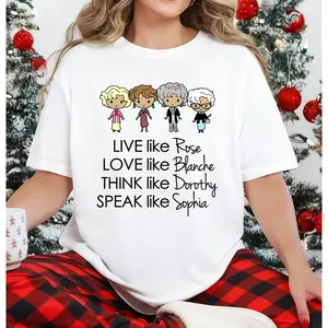 Unisex Vintage Golden Girls T-Shirt - Cartoon Character with Slogan Graphic Tee, Classic Fan Favorite Design