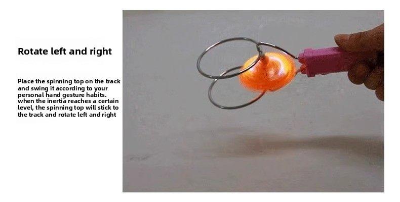 Kids' Light-Up Hand-Crank Magnetic Orbital Magic Yo-Yo – Glowing Spinning Gyro Toy with Magnetic Flywheel Effects