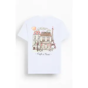 PacSun Men's Cafe A Paris T-Shirt - Multicolor