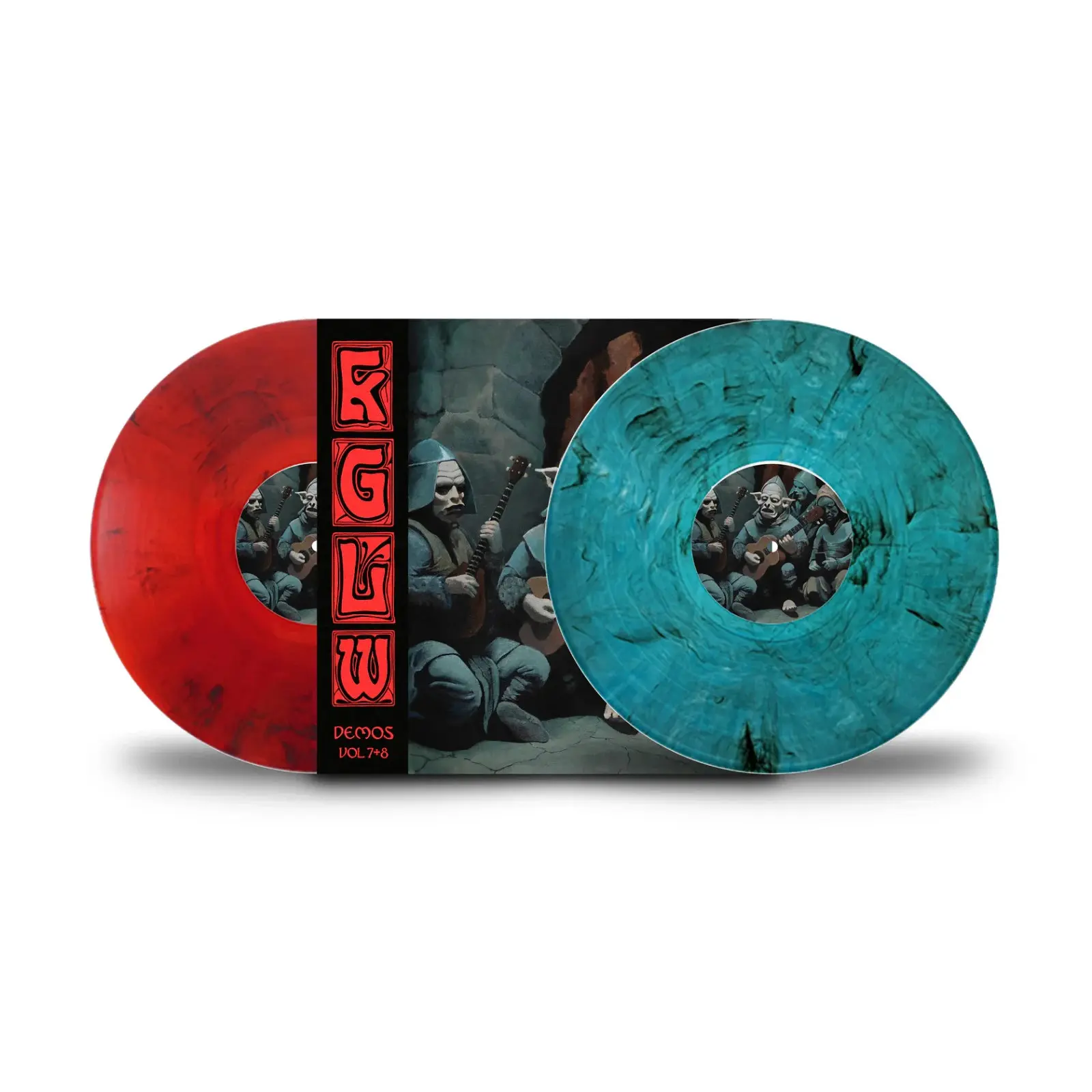 Demos Vol. 7 + Vol. 8 - Satanic Slumber Red & Blue w/ Evil Smoke 2xLP | Presale