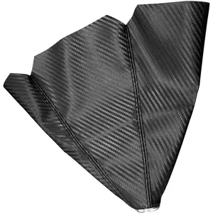 Car Shift Knob Shifter Boot Dust Cover, PU Leather Shift Sleeve Gear Gaiter Cover, Universal Gear Shift Cover for Most Manual/Automatic Car (Carbon Fiber Black)