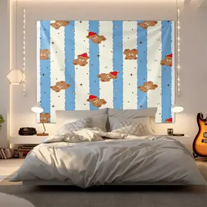 1 Cute Cartoon Teddy Bear Print Wall Hanging, Bear-Themed Wall Decoration, Suitable for Bedroom, Living Room, and Dorm Room Walls a  Perfect Gift for Children and Teenagers