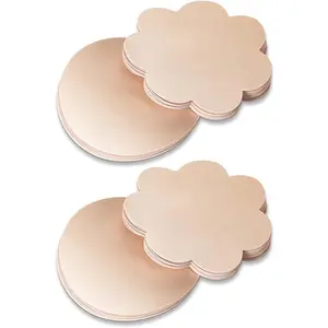 80 Pieces Nipple Covers For Women Disposable Adhesive Natural & Invisible Satin Nipple Pasties Stickers Breast Petals