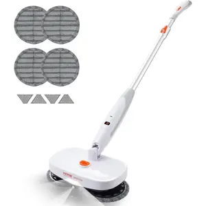 VEVOR Cordless Electric Mop, Electric Spin Mop with LED Headlight & Water Sprayer, Electric Mop for Floor Cleaning with 330ml Water Tank, 40 mins Working Time Ideal for Hardwood/Tile Floor Cleaning
