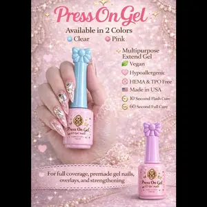 Press on Gel 123 Go Nails Gel Soak OffSoft Gel Gel Tips Adhesive 12ml  04oz