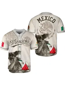 Mexican Men's Football & Baseball Jersey, Sports Tops, Multiple Colors, Suitable for Games, Training, Casual Wear, Perfect Gift for Family