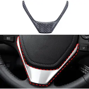 for Toyota RAV4 Corolla 2014-2018 Steering Wheels Cover Trim Carbon Fiber Color