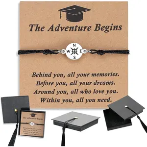 SAM & LORI Unique Grad Cap Box 2026 Graduation Gifts for Her/Him - Adjustable Unisex Bracelet for Primary/Middle School/High School/College Grads