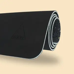 Alerse Eco-Luxury Yoga Mat | 8mm Thick, Sustainable OmFoam® Tech, Ultra-Grip & Non-Toxic - Black (Midnight)