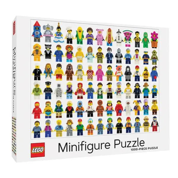 Lego Minifigures 1000-Piece Full Color Puzzle in Box, 11" h x 9.1" l x 2.1" w, English Instructions, Suitable for 9 Years and Older, Jigsaw Puzzle for Hobby Enthusiasts