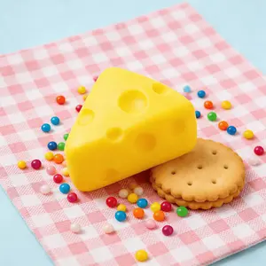 Soft Triangle Cheese Block, Stress Relieving Toy, Cute Cheese Toy with Squeeze Function, for Halloween/Christmas/Thanksgiving/Easter/Birthday Party Gifts, Holiday Gift Bag Filler, Best Choice for Gifting, Ideal for Play and Relaxation, Squishies
