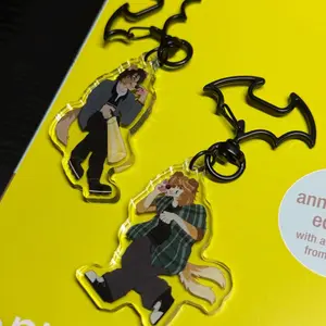 Stranger Things Furry Keychains - Robin + Steve Acrylic Keychains!