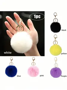 Cute Plush Keychain for Women and Girls, Soft and Adorable Accessory for Keys, Bags, Wallets, Car, and Headphones, Trendy Cute Keychain