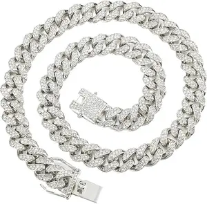 13MM Cuban Chain For Men iced out Necklace Hip Hop Necklace men Jewelry