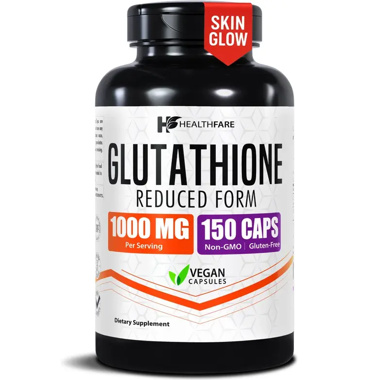 Glutathione 1000mg GSH L-Glutathione Reduced 150 Capsules Antioxidant