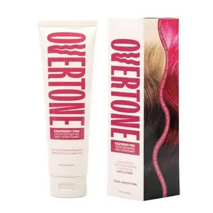 Overtone Raspberry Pink Daily ConditionerSemi-Permanent Pink Hair Color All Hair Types 4.5 oz Color-Depositing - New
