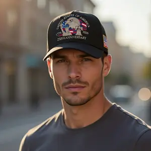 United States of America 250th Anniversary Hat, Embroidered Baseball Cap, Patriotic Gift, Gift for Dad