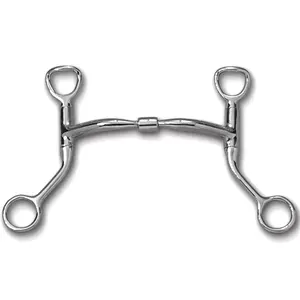 89-20015 Myler HBT Shank Sweet Iron Comfort Snaffle Bit with Copper inlay - 5 Inch