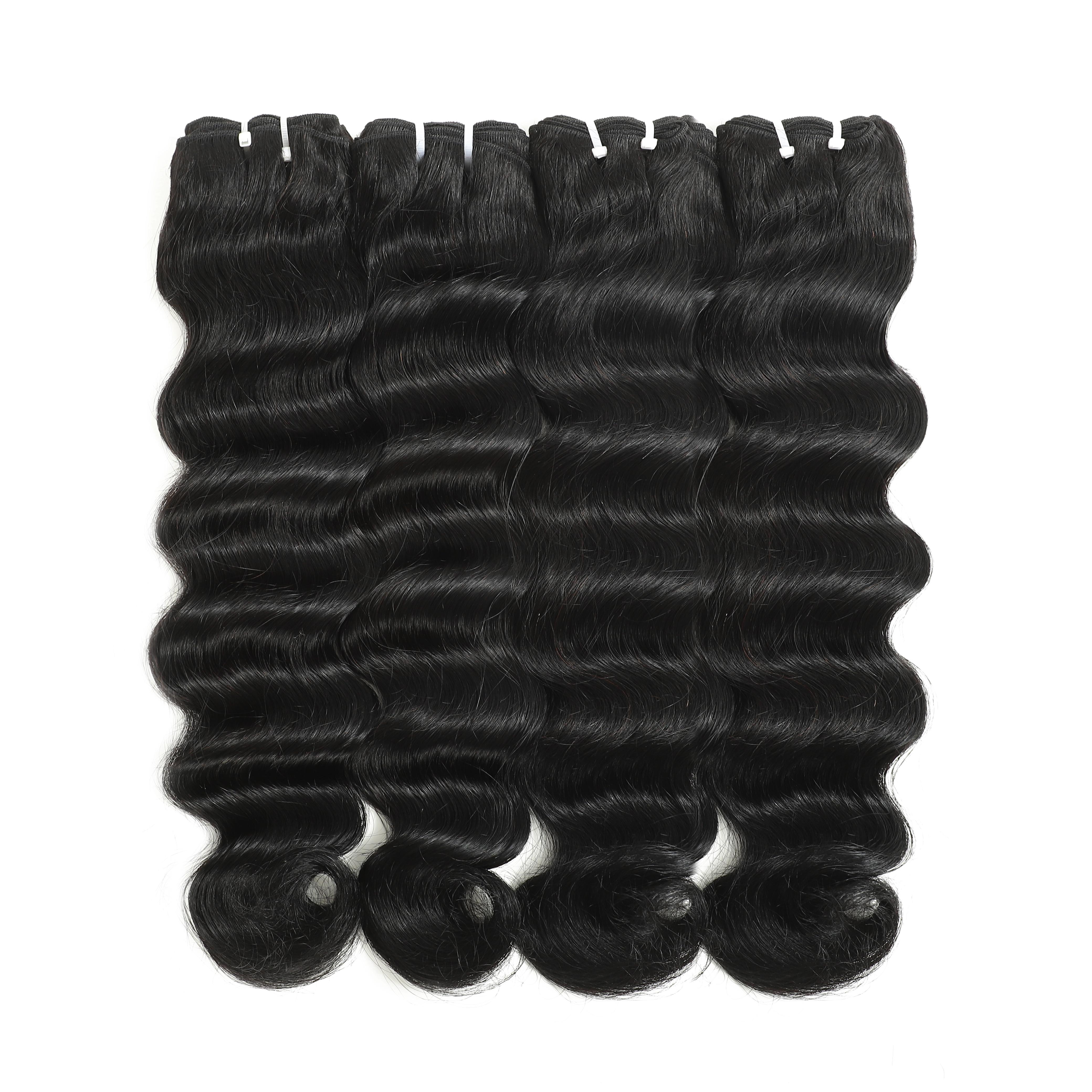 Karlami Hair Burmese Curly Bundles with Spriral End 3c4a Quick Weave Pixie Curly Bundles Human Hair 14-30inch Loose Deep Wave 100% Virgin Body Wave Bundles Sew in Extension Straight Bundles with 5x5 Closure Human Hair Bundles for Women Natural Black