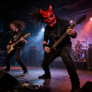 halloween costume funny,Russian death metal band mask, 3D carved demon skull design, lightweight and durable material, suitable for death metal fans, collectors, adult Halloween concert cosplay costumes and accessories