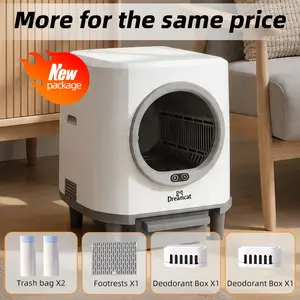 Dreamcat Household Smart Hands-Free Self-cleaning Cat Litter Box, Large-Capacity, Odor-Free, APP Control, Multi-Cat Home, Modern Design, Cat companion, Feces Killer, automatic kitty litter box, pet stuff.