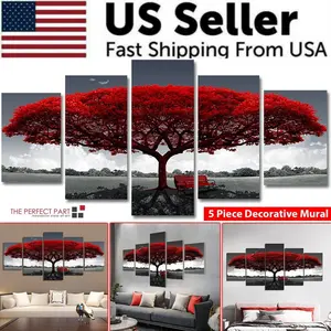 5Pcs Canvas Print Paintings Landscape Pictures Wall Art Modern Living Room Decor Does not apply