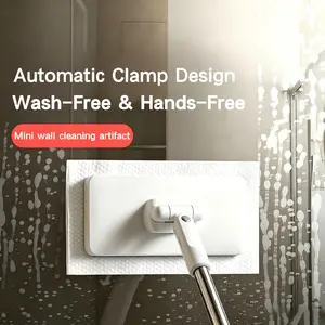 Mini Wall & Floor Cleaner, Detachable with 5 Reusable Cleaning Cloths, Wet & Dry Dual Use, Efficient Dust & Stain Removal, Ideal for Glass, Walls, Windows & All Home Surfaces