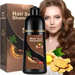 500 mL 5-in-1 Natural Ingredients Hair Dye Shampoo, Hair-Darkening and Nourishing Hair Care Formula for All Hair Types, Enhances Shine and Color, Hair Products