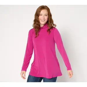 Susan Graver Modern Essentials Pet Liquid Knit A-Line Tunic