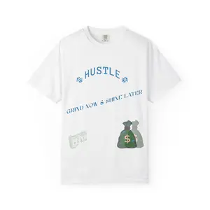 Hustle Graphic Tee, Motivational T-shirt for Entrepreneurs, Casual Wear, Gift for Graduates, Perfect for Work and Play