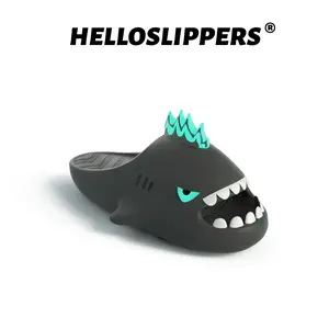 HelloSlippers Sharkicks Pro - Nuclear Kaiju Shark Slides Sandals, Super Soft Eco-friendly EVA Material Cloud shoes for Women and Men Indoor & Outdoor