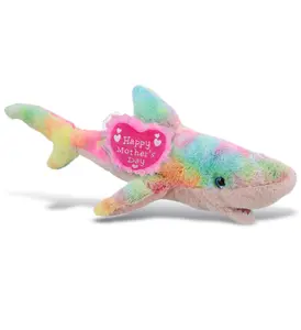 DOLLIBU 23" Large Ocean Theme Plush Heart Stuffed Toy - Super-Soft Polyester, Rainbow Design, Embroidered Heart, Ocean Animal Accents, Mother's Day Gift, Ocean Animals