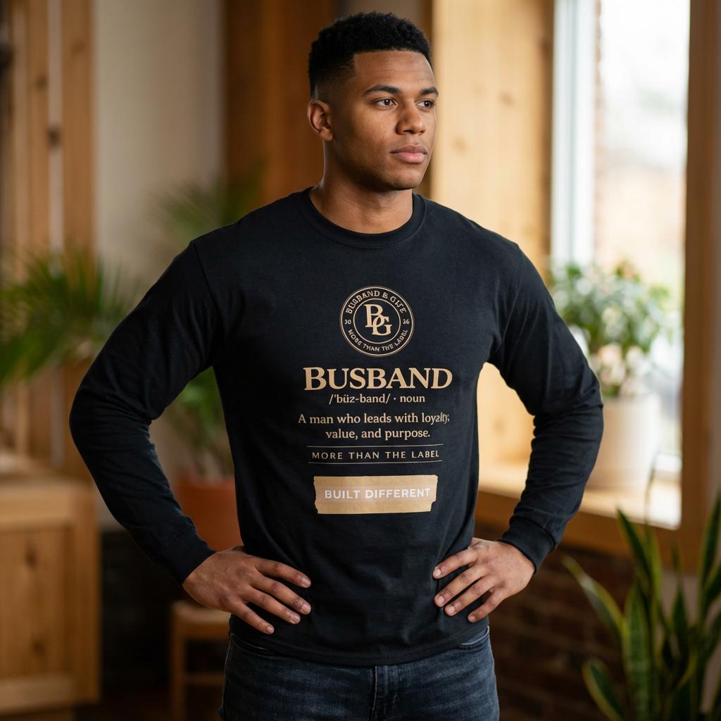 Busband Definition Long Sleeve Shirt | Boyfriend Husband Relationship Self Worth