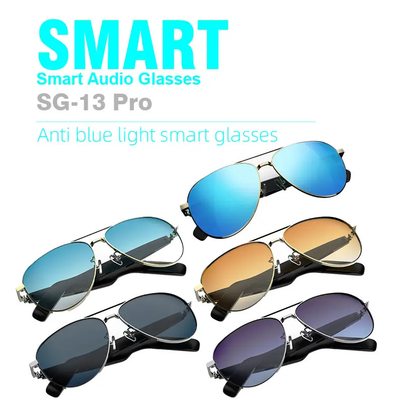 Smart Bluetooth Glasses, Open-Ear Audio Sunglasses with Built-in Microphone and Speaker, Hands-Free Calling, HiFi Music Playback, Touch Controls, Voice Assistant, Wearable Glasses for Women and Men, Driving, Travel, Beach and Holiday Gift